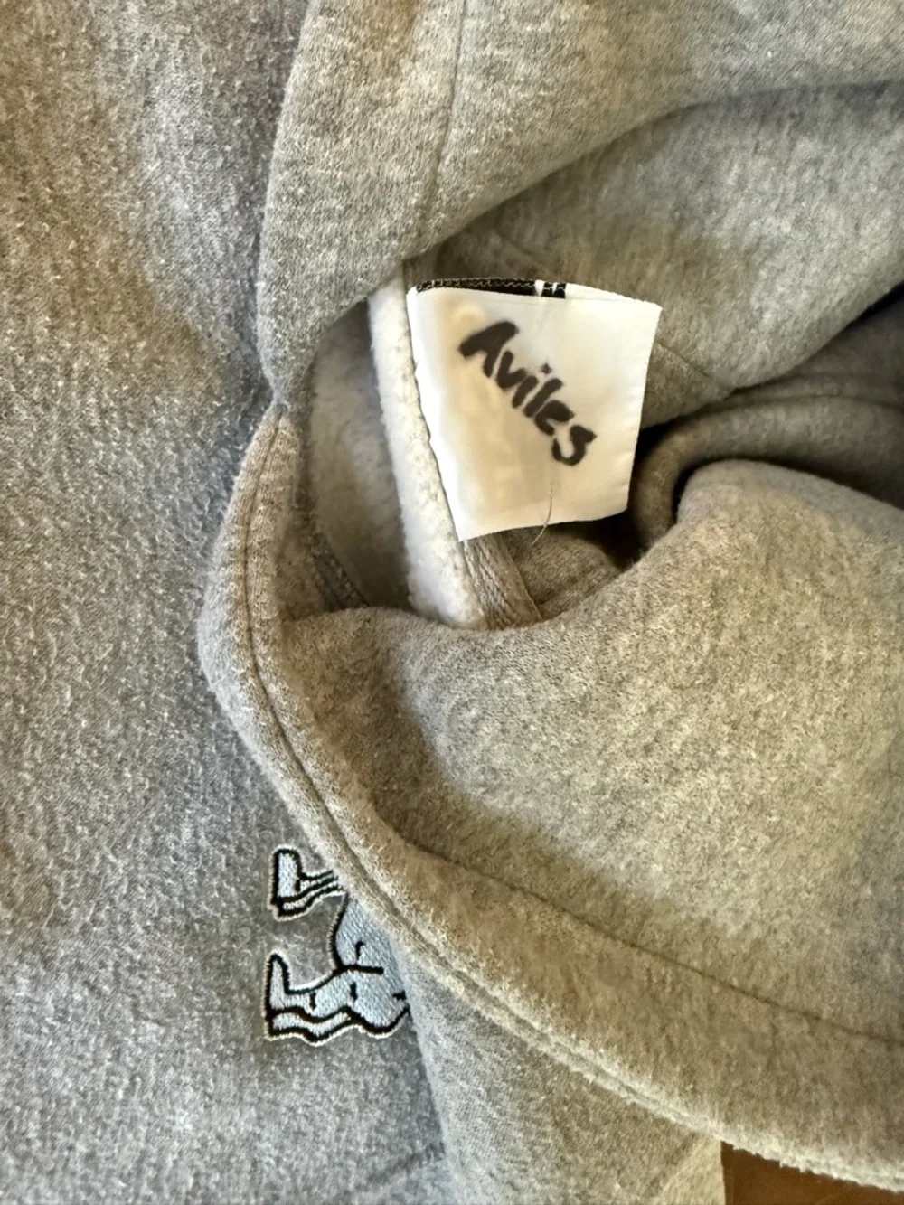 Youth Gray Pullover Hoodie with Goat Patch - Picture 6 of 6